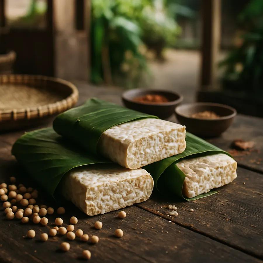 Traditionelle Tempeh-Herstellung auf Java als Ursprung von Tempeh