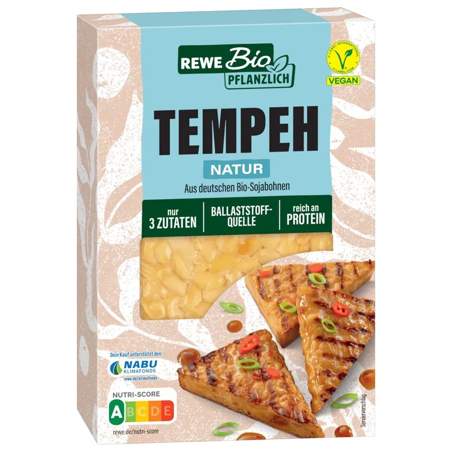 REWE Bio Tempeh Natur Produktpackung